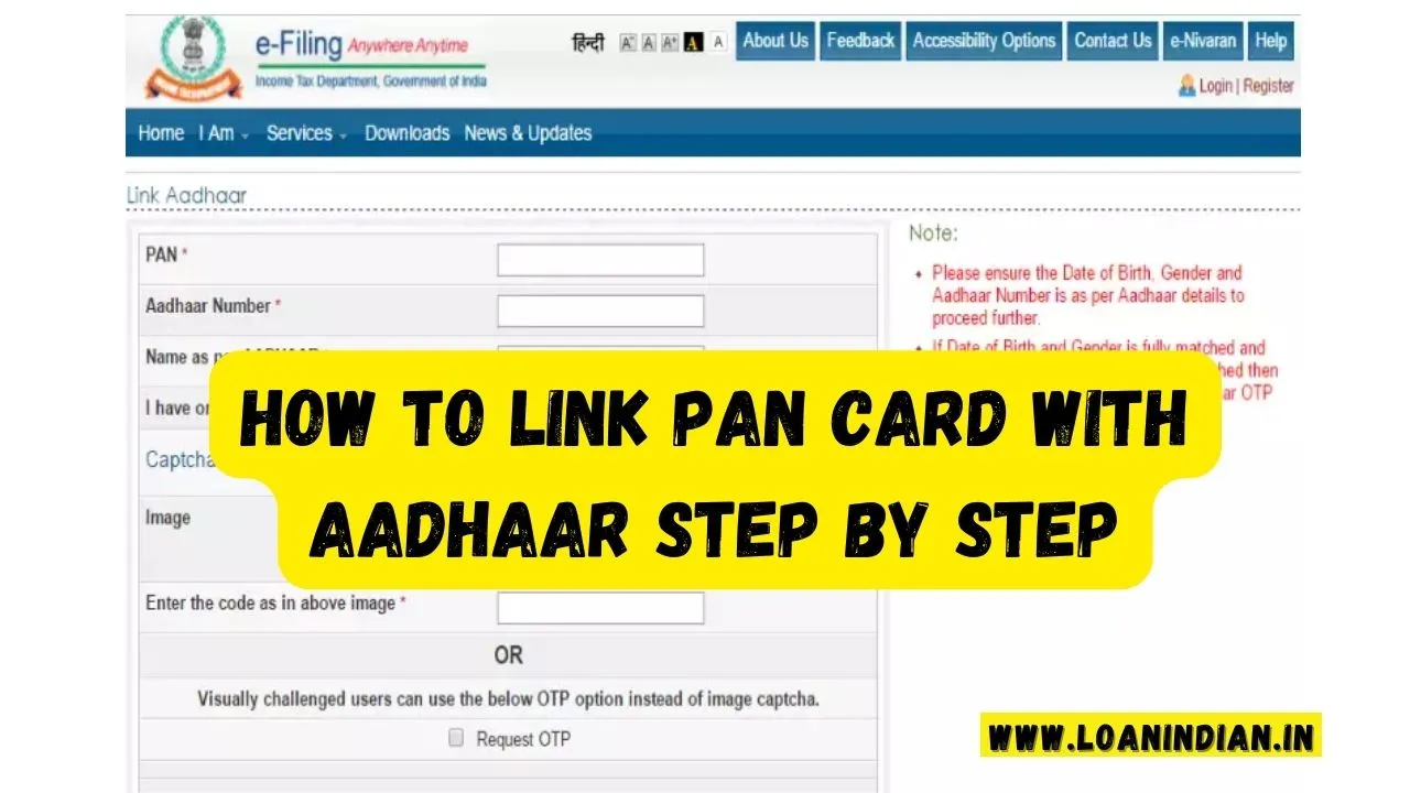 How To Link Pan Card With Aadhaar Step by Step
